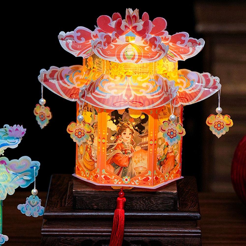 Glowing Mid-Autumn Festival Lantern Chinese Style Handheld Lantern Bunny Lantern Kit Wedding Decor