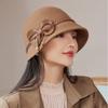 100% Wool Felt Bowknot Wool Felt Hat Women's Autumn Winter Cloche Hats Elegant Banquet Fedora