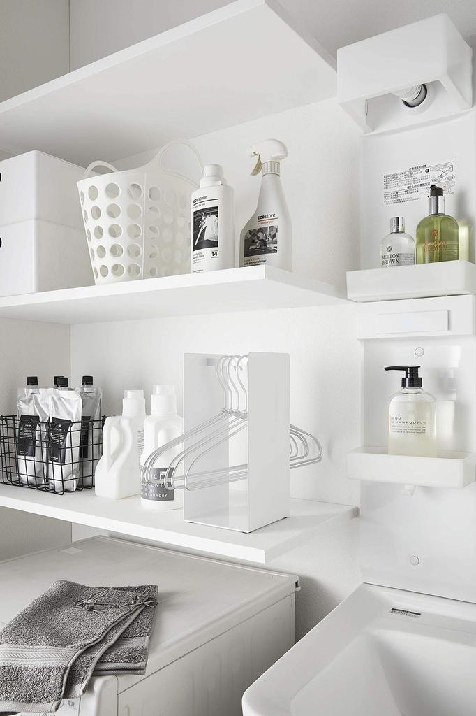 Стеллаж для хранения вешалок Yamazaki Jitsugyo, белый xx H30см, вешалка-башня, не запутывается, 4318, приблизительно. Ш14.5 Д14.5