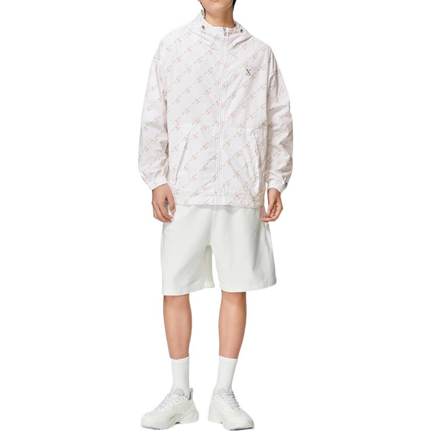 Li-Ning X Salventius Wade Series с принтом логотипа алфавита, спортивная ветровка свободного покроя с капюшоном, мужская верхняя одежда AFDS383-2