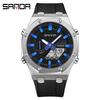 Sanda Octagonal Oak Men's Electronic Sports Watch - Waterproof, Lightweight, with Alarm Clock