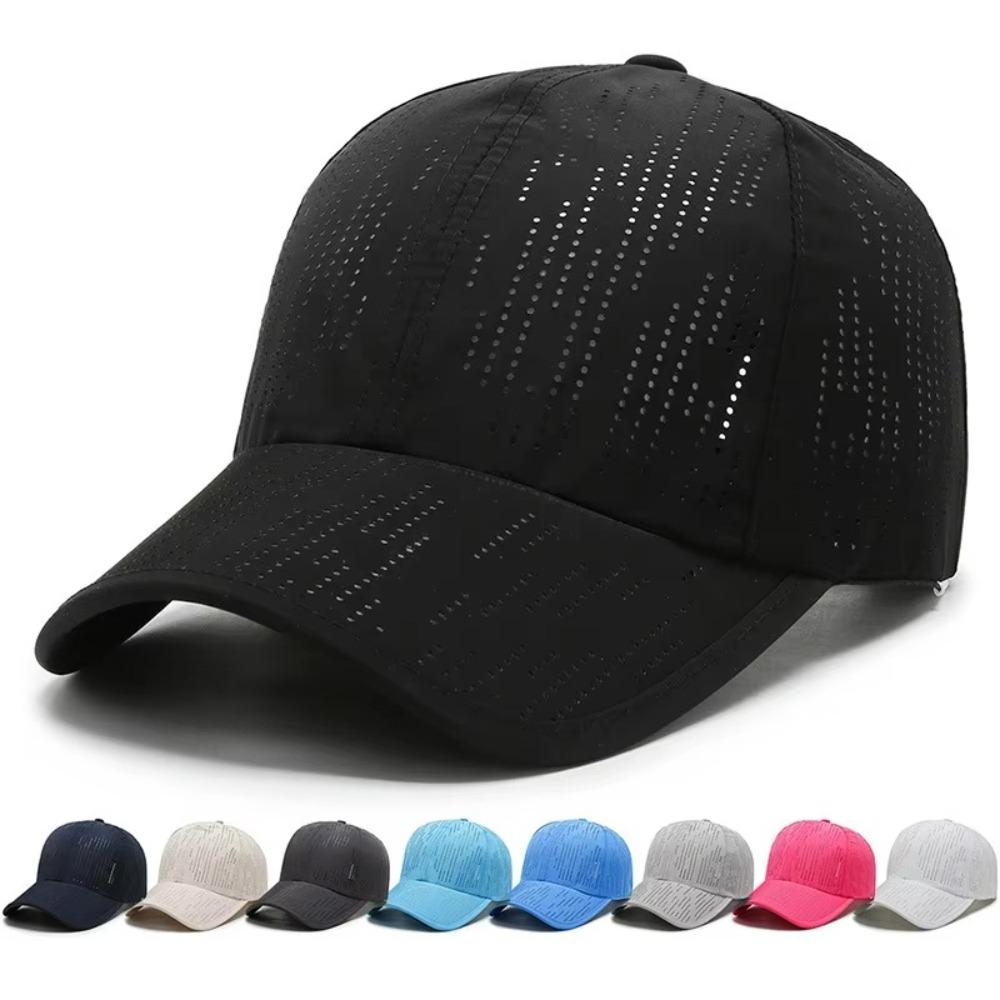 Breathable Mesh Baseball Cap Adjustable Trucker Hat Versatile Quick Drying Cap Unisex