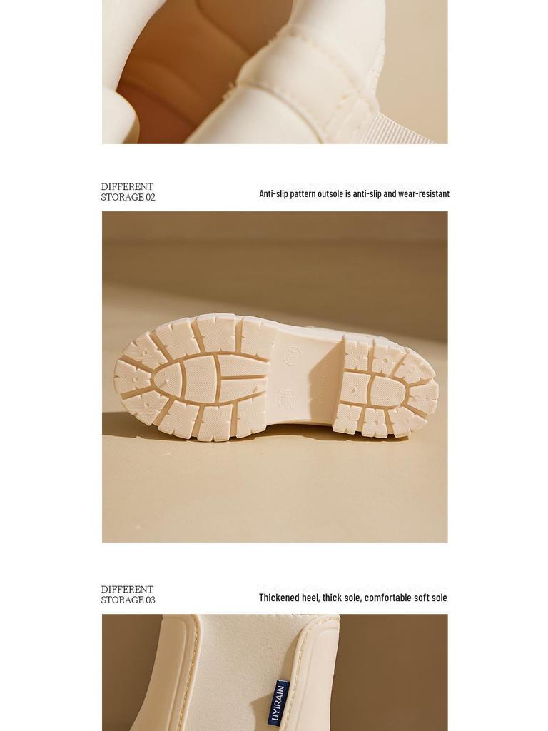 Женские непромокаемые короткие резиновые сапоги 2024 года – стильная обувь для отдыха на открытом воздухе в дождливые дни