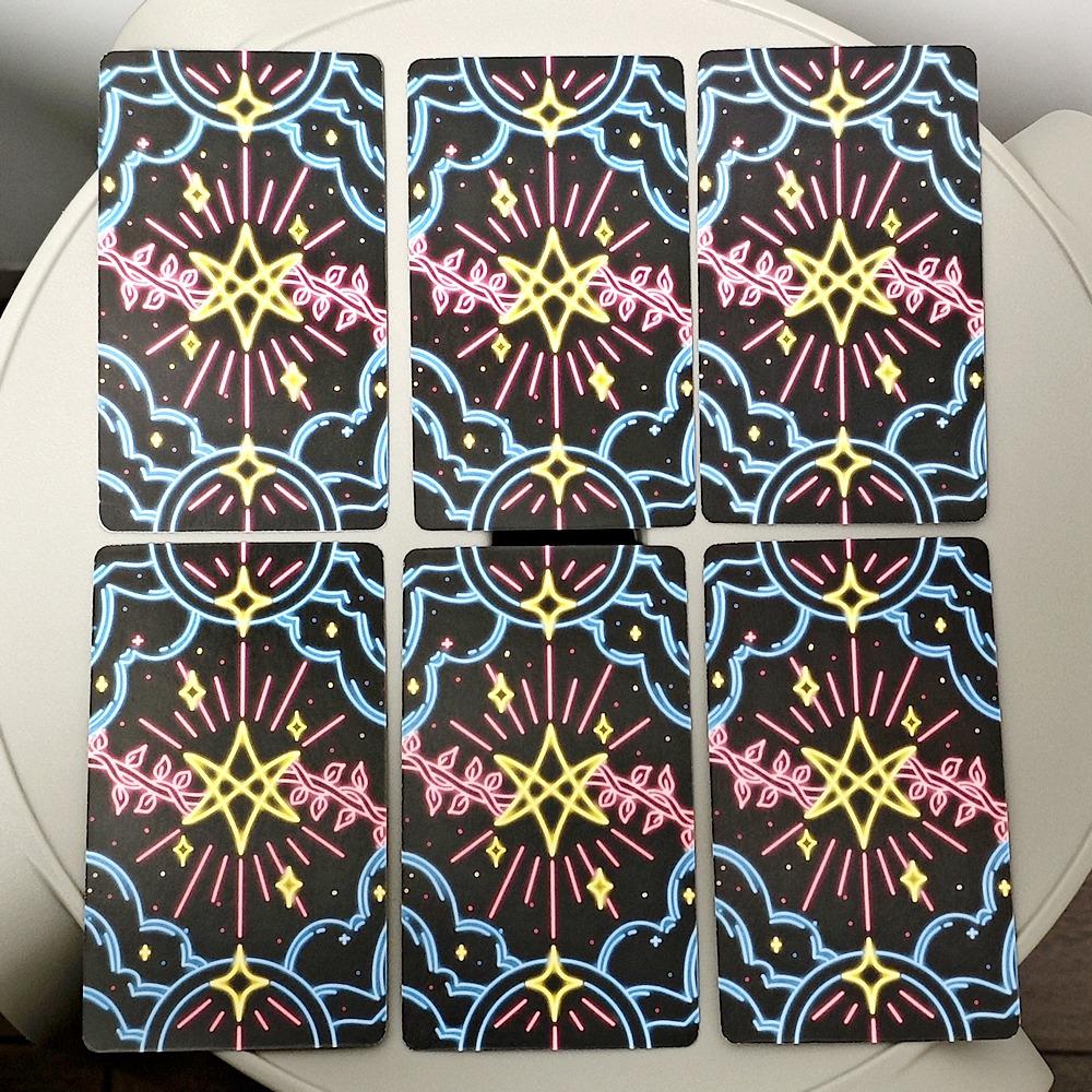 Простая современная минималистская колода Таро Райдера-Уэйта в неоновом стиле, 78 карт для начинающих и профессионалов, 10,3*6 см