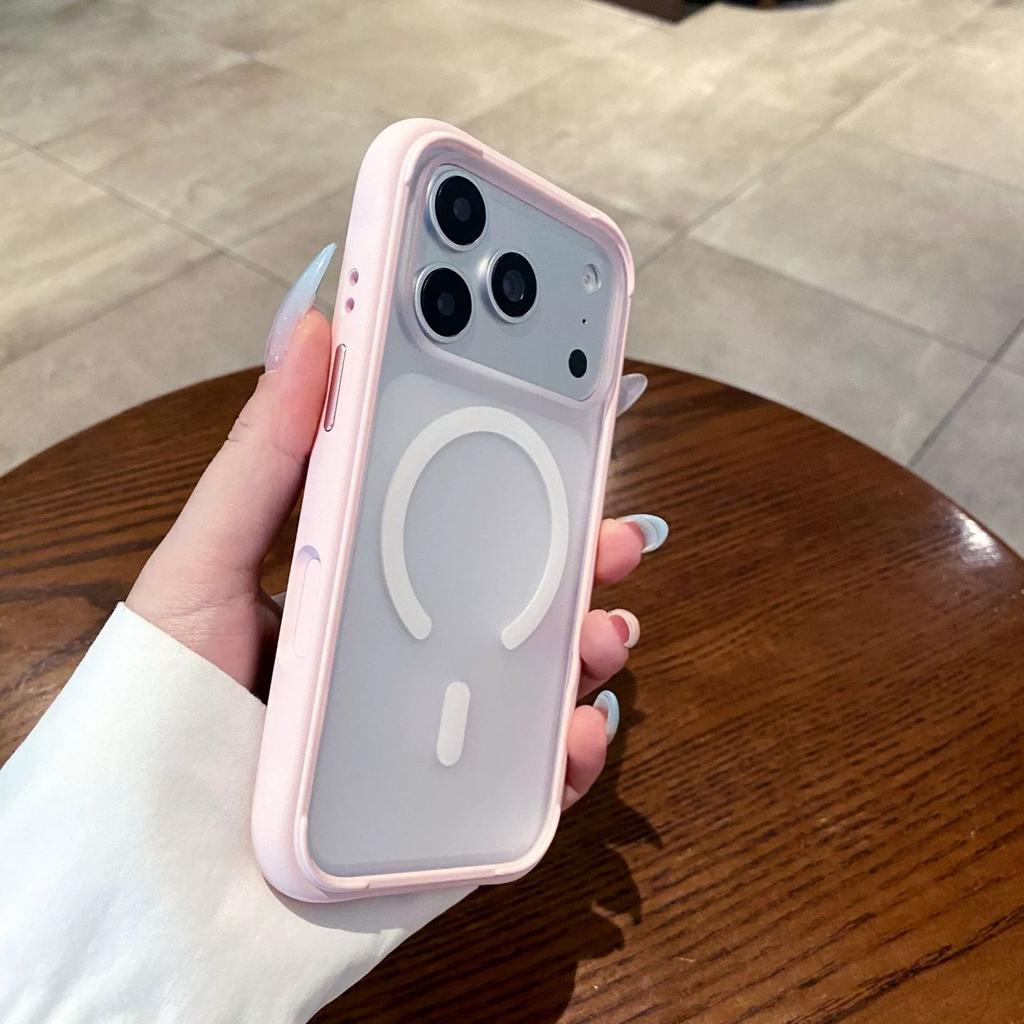 Чехол для мобильного телефона с рамкой из жидкого силикона, подходит для iPhone18promax, матовая задняя панель, магнитный чехол для мобильного телефона, Apple 17.