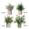 Mini Fake Potted Plant Faux Plant Realistic Versatile Decoration Greenery for Office Outdoor Indoor