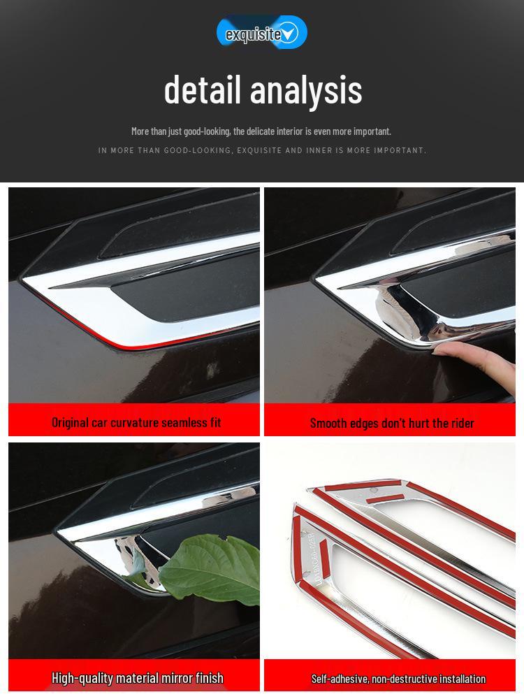 Volvo XC60 Fog & Tail Light Trim Bright Strip Kit