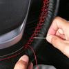 38cm Steering Wheel Covers Soft Artificia Leather Braid On the Steering-wheel of Car With Needle and Thread Interior Accessories