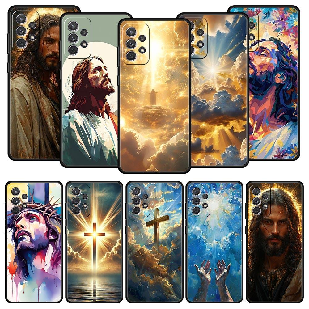 Христианский религиозный чехол с Иисусом для Samsung A51 A71 A21S A12 A11 A15 A25 A31 A41 A23 A33 A53 A73 A05S A13 5G A35 A55