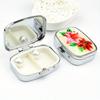 Portable Travel Essential Pill Splitters Pill Case Container for Medicines Organizer Metal, Jewelry Box, Compartmentalized Storage Box