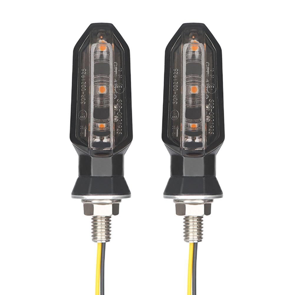 1 пара мини-светодиодных указателей поворота для мотоцикла, 12 В, светодиодная сигнальная лампа, водонепроницаемая, янтарного цвета, мигающая лампа указателя поворота
