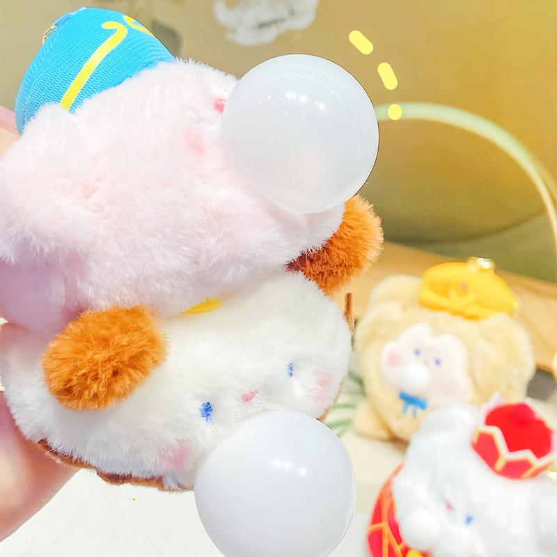 Charming Plush Keychain Featuring Tang Seng And His Four Buddies In Bubble Style