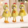 Easter Solid Color Cute Cartoon Decorative Simulated Chicken Doll DIY Hanging Home Party Pendant Ornament Festival Decorations