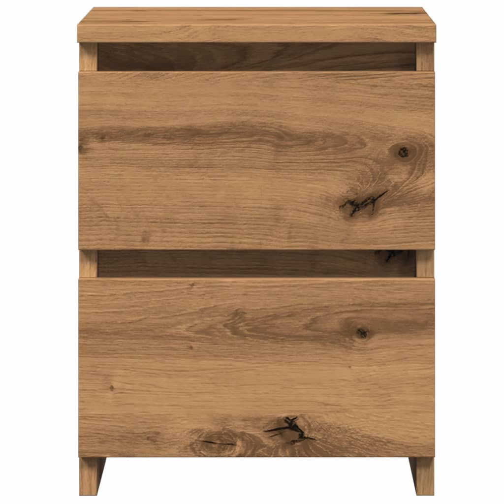 Bedside Table for Modern Bedroom, 2 Drawers Storage Bedside Table, Sofa Sideboard for Living Room, Multifunctional Storage Cabinet, 30x30x40 Cm