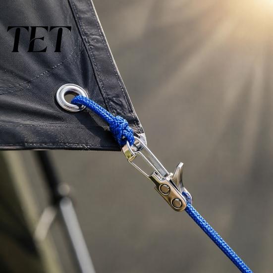 Emergency Cord Tensioner 4/8/12Pcs Rope with Cord, Heavy Duty Tie Down Roller, Compact Tightening Tool Metal for Camping, Tarps, Guy Lines,