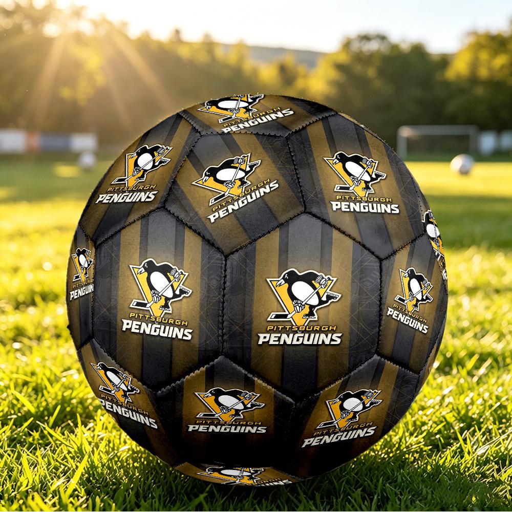 Pittsburgh Penguins Size 5 Sports Training Ball Shock Absorbing Durable Ball For Match Daily Practice Outdoor Activities