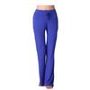 Auroth Solid Color Women High Waist Wide Leg Flared Pants Stretch Trousers Drawstring Sports Pants
