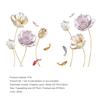 1 Set Beautiful Wide Applications Lightweight Wall Decal Lotus Flower Pattern Mural for Home