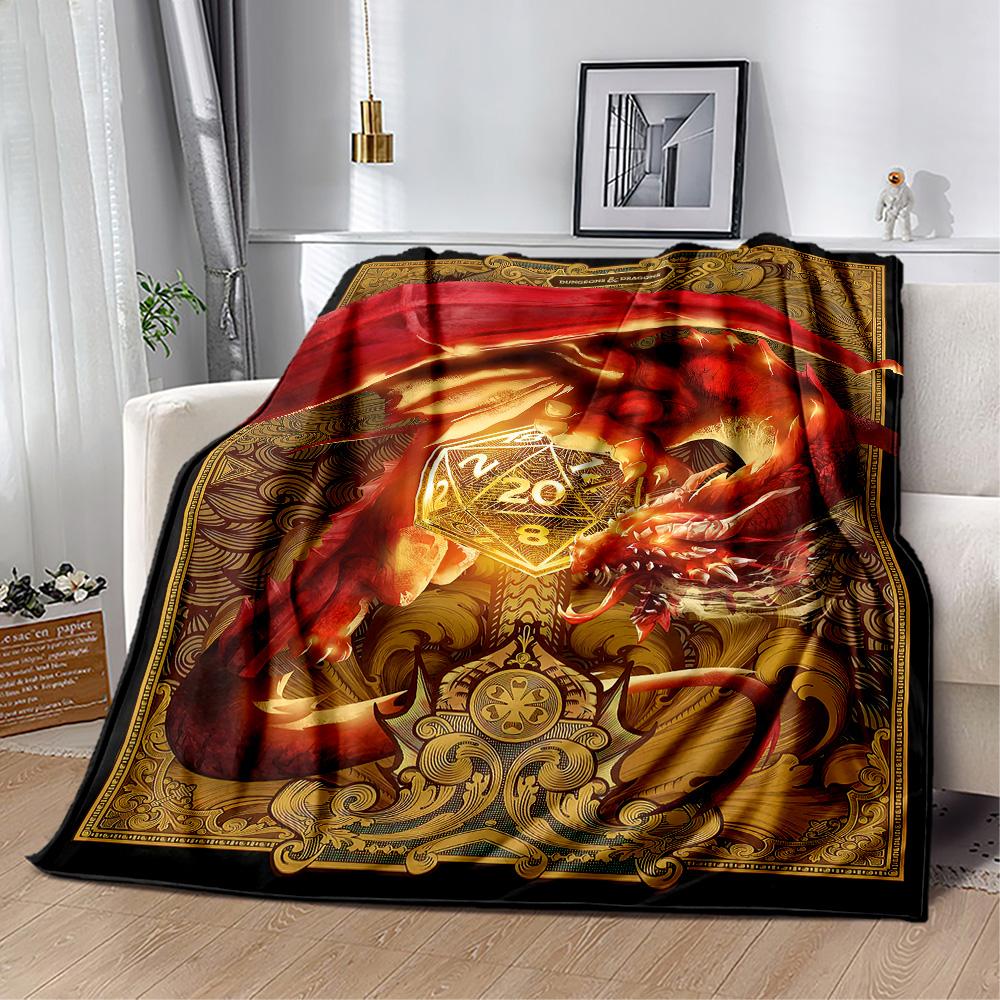 Dungeons & Dragons Blanket Ultra-Soft Great for Office Chair Couch Picnics Four Seasons Universal Modern Style Perfect Gift for Relatives and Friends