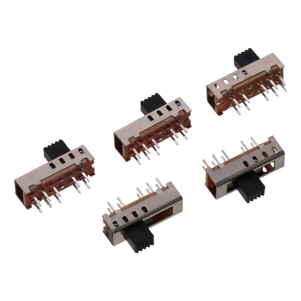 5pcs 10P 2P4T Toggle Switch SS-24E01 Micro Switch Miniature Micro Slide Switch