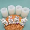 Lovely Animal Rabbit Bunny Soap Candle Mold Silicone Mold Handmade Craft Molds
