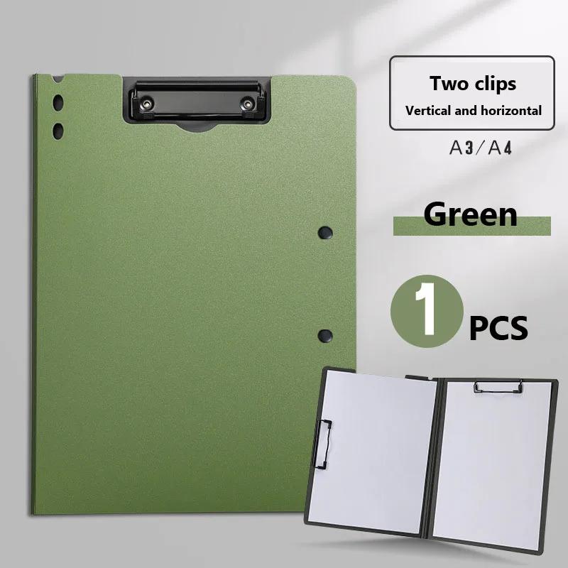 Утолщенная папка для файлов с двойным зажимом и блокнотом для письма, офисные многофункциональные органайзеры из полипропилена, буфер обмена, настольный органайзер