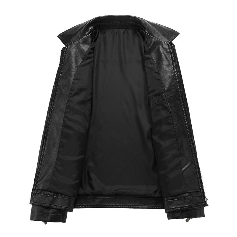 Новая мужская кожаная куртка с лацканами, мотоциклетная куртка, кожаная куртка, мужская корейская версия, свободная молодежная мужская одежда