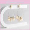 Elegant Summer Multi-color Shell Earrings For Women Trendy Geometric Alloy Jewelry