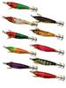 Set of 10 Squid Metal Egi Lures (7.5cm) for Squid Fishing, Float Rig, Luminous (7.5cm)
