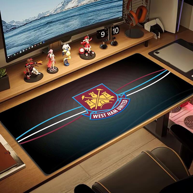 West Ham United FC Logo Color Mouse Pad Large Gaming Table Cushion Non-slip Laptop Tablet Big Mousepad XXL Mat Mini PC Playmat With Lock edge