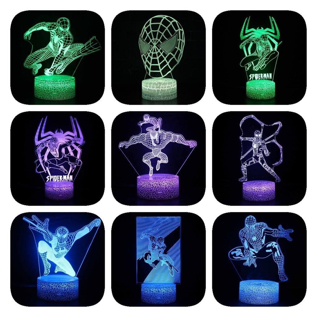 Spider-man 3d Led Night Light Modern Home Bedroom Decoration With Remote Control