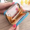 Durable Bow Cosmetic Bag Portable Solid Color Coin Purse Zipper Sanitary Napkins Organizer