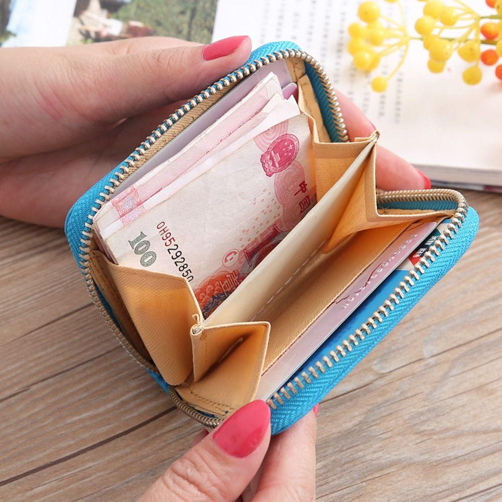 Durable Bow Cosmetic Bag Portable Solid Color Coin Purse Zipper Sanitary Napkins Organizer