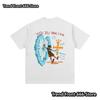Summer Unisexs TRAVIS SCOTT Print Cotton T Shirts Wish You Were Here Tees Unisex's Short Sleeve High Street Tops