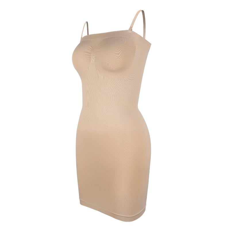 Women Seamless Full Slips Shapewear Strapless Bodysuit Under Dress Body Shaper Dresses Sexy Butt Lifter Tummy Control Shaping Corset