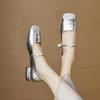 Fashion Square Heel Single Shoes Autumn New Square Toe Shallow Mouth One Strap Soft Sole Non-slip Kitten Heel Shoes