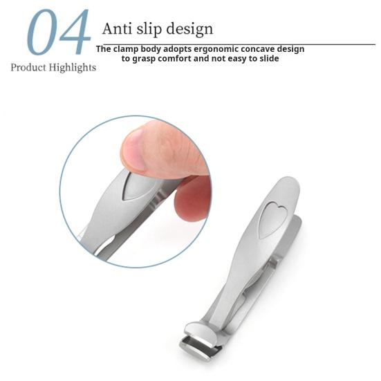 Кусачки для ногтей с металлическими пилочками, эргономичные кусачки для ногтей с угловой головкой, набор из нержавеющей стали, толстые кусачки для вросших ногтей