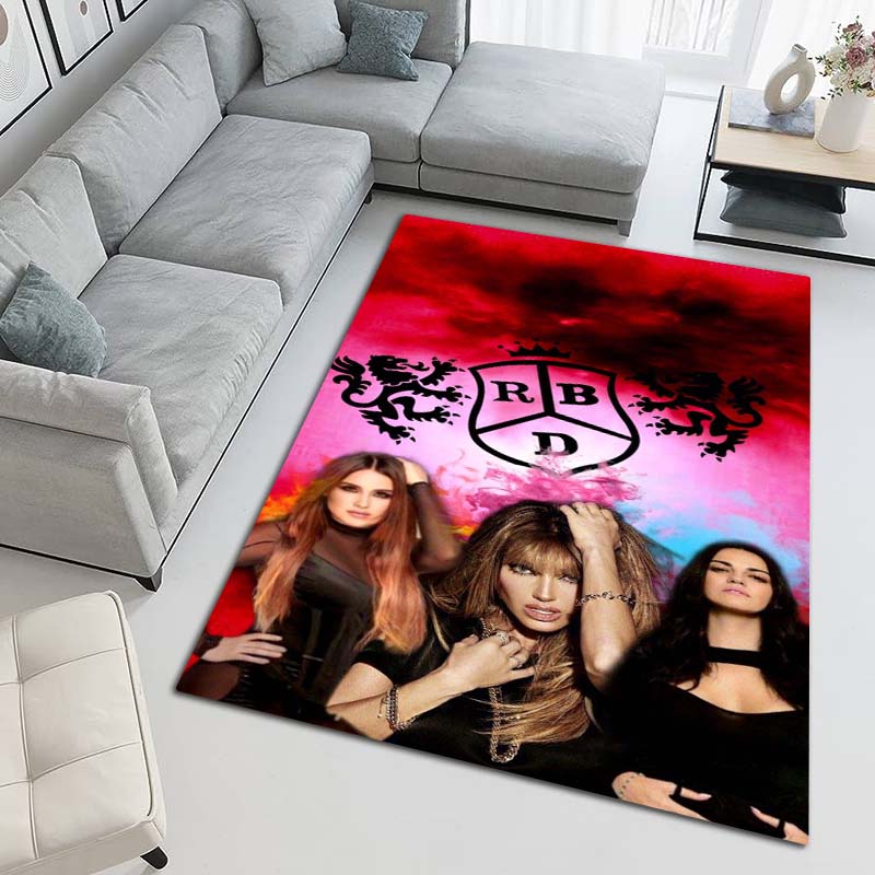 RBD Pop Group Themed Rug – Soft Flannel, Machine-Washable, Non-Slip, and Absorbent Mat for Living Room and Bedroom