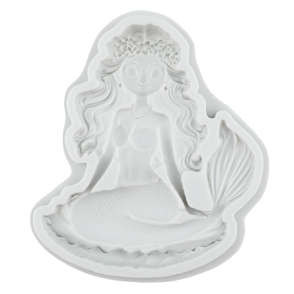 Силиконовые формы Русалка Форма для мастики Русалка Инструменты для украшения торта Топпер для кекса Конфета Шоколад Форма для гампасты