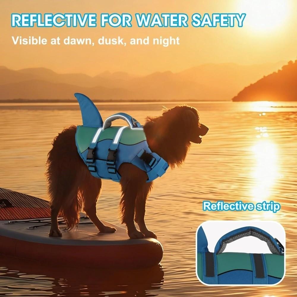Waterproof Pet Life Jacket Adjustable Pet Buoyancy Suit Dog Swimsuit Dog Swimming Vest Boating