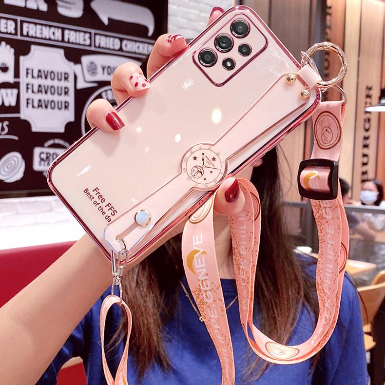 Роскошный чехол-держатель с покрытием для телефона Samsung A04 M13 A72 A52 A32 4g 5g A12 A13 A42 A51 A71 A31 M31 M51 A21s A03s, силиконовый защитный чехол