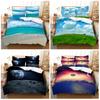 Комплект постельного белья с 3D-принтом, пододеяльник и наволочка для спальни, двуспальная кровать/двуспальная кровать в полный размер, AU/EU/US