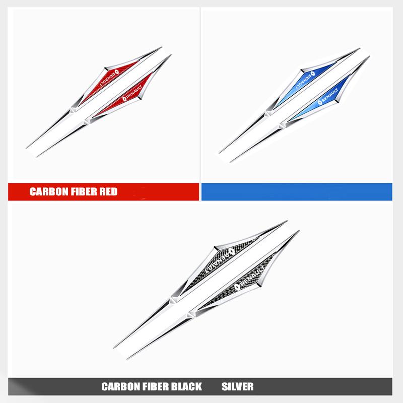 Внутренние наклейки Углеродное волокно Наклейки-эмблемы на крыло автомобиля Наклейки Подходят для Renault RS Koleos Captur Kadjar Megane Clio Ta