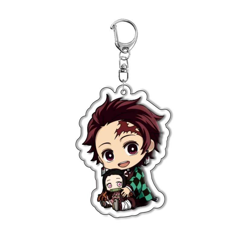 Клинок, рассекающий демонов Kimetsu no Yaiba Танджиро Незуко Акриловый Прочный Брелок-Подвеска Аниме Мерч На заказ Готовый товар
