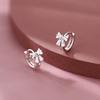 S925 Sterling Silver Bow Earrings: 2023 Korean Sweetheart Circle Design