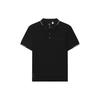 Однотонная повседневная трикотажная рубашка-поло для мужчин, топы, черный F11M332102A-BK