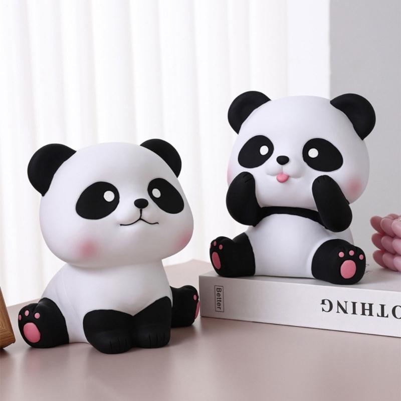 Money Container Versatile Coin Holder Lovely Panda Shaped Money Holder Piggy Banks Coins Savings Jar for Animal Lovers