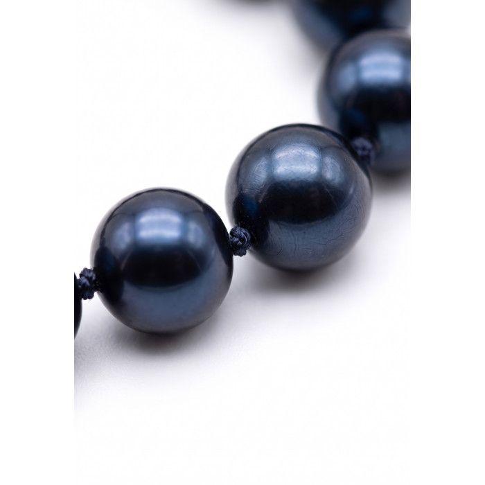 Sautoir - Pearls &amp; Colors - Perle de Culture d'Eau Douce AAA+ - Semi-Ronde 8-9 mm - Noire - 60 cm