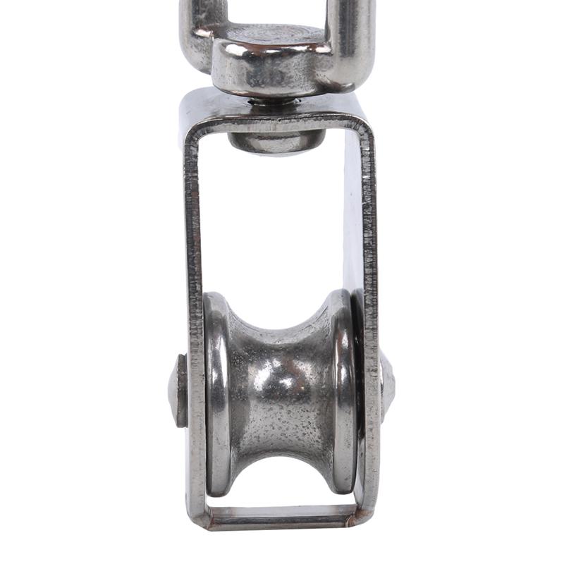 Stainless Steel Single Wheel Swivel Pulley Block Lifting Rope Chain Traction Fixed Lifting Pulley