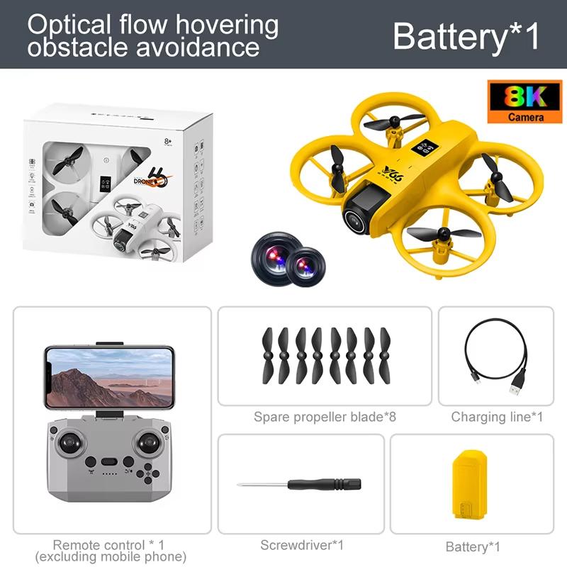 2025 Новый V66 Мини Дрон 4K HD Камера WiFi FPV Препятствия Избегание Квадрокоптер Дистанционный Дрон Детская Игрушка Подарок